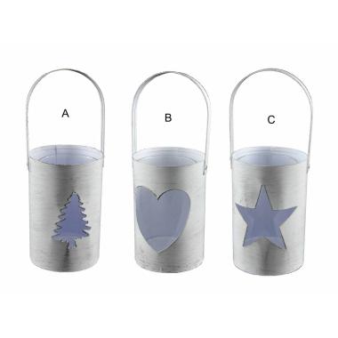 Portacandela Natale Secchiello 3 Modelli cm.9x14 |M2 Store