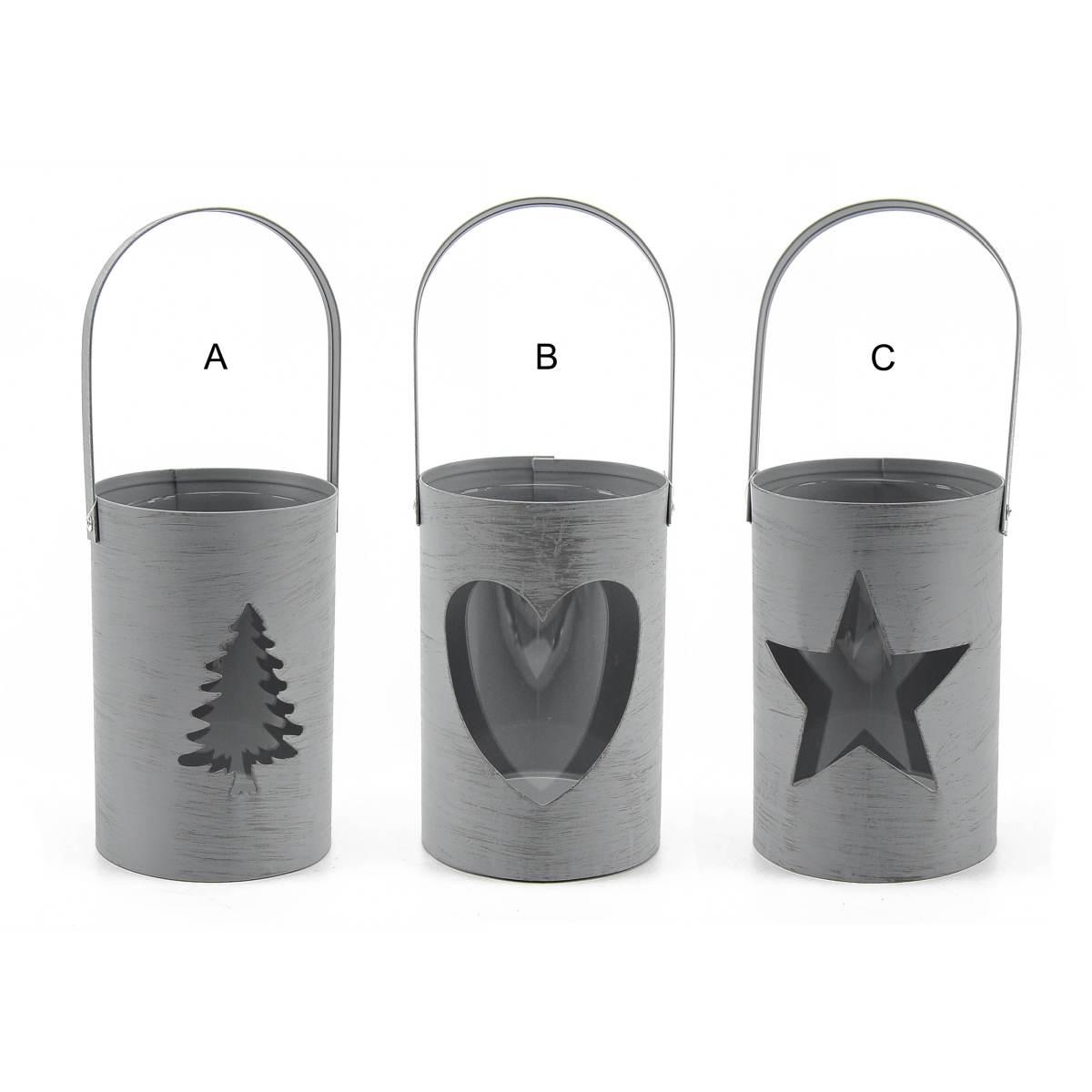 Portacandela Natale Secchiello 3 Modelli cm.9x14 |M2 Store