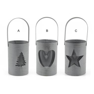 Portacandela Natale Secchiello 3 Modelli cm.9x14 |M2 Store