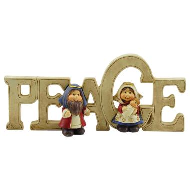 Scritta PEACE con Nativit cm.5 Ceramica |M2 Store