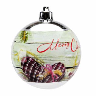 Pallina Natale cm.8 Argento con Scritta M/Christmas Set pz.8 |M2 Store