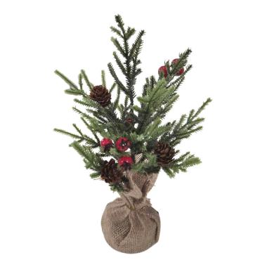 Fiore Natale VaSet dato con Bacche e Juta |Mazzeo