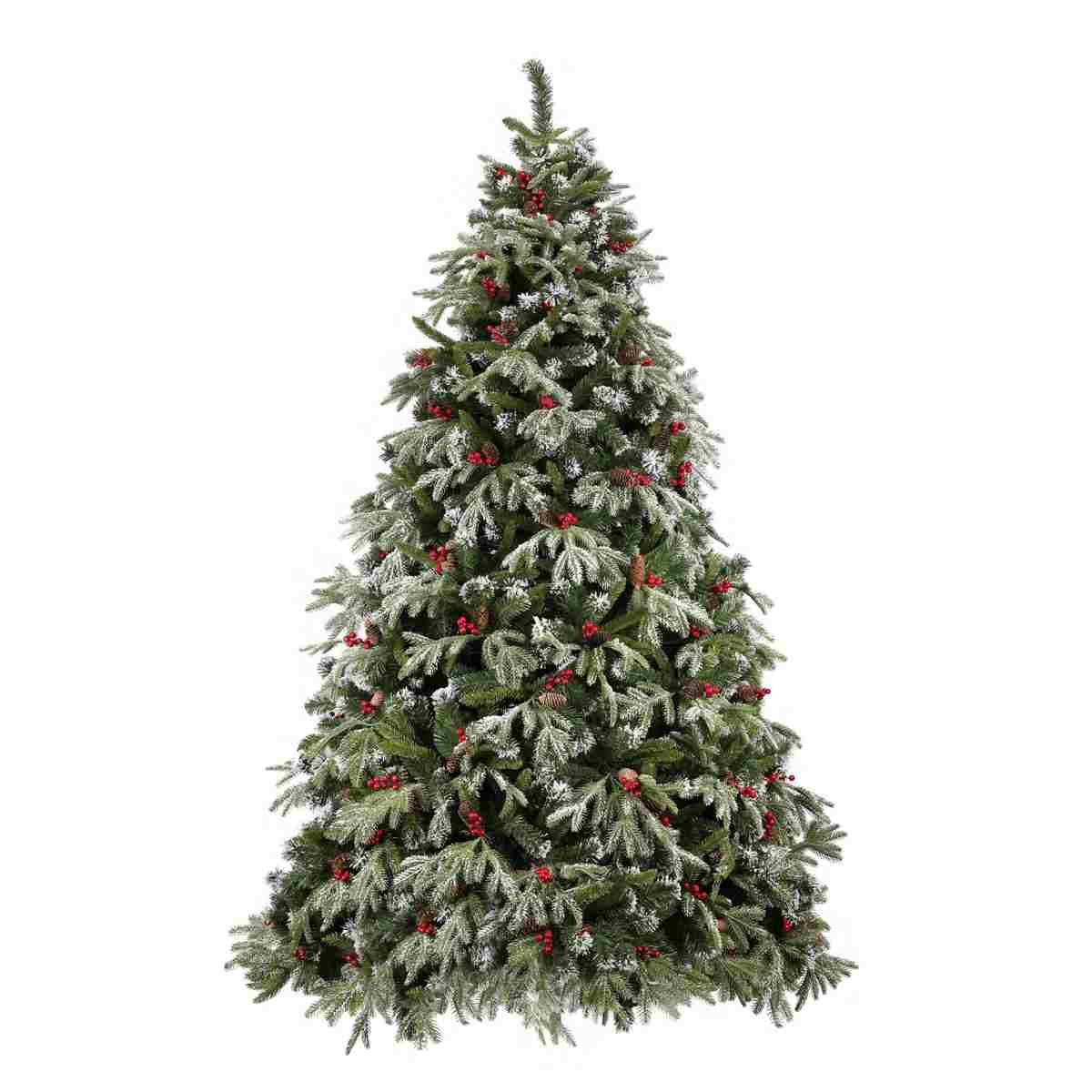Albero Natale cm.270 Verde Pino Murge con Bacche Inn |Mazzeo