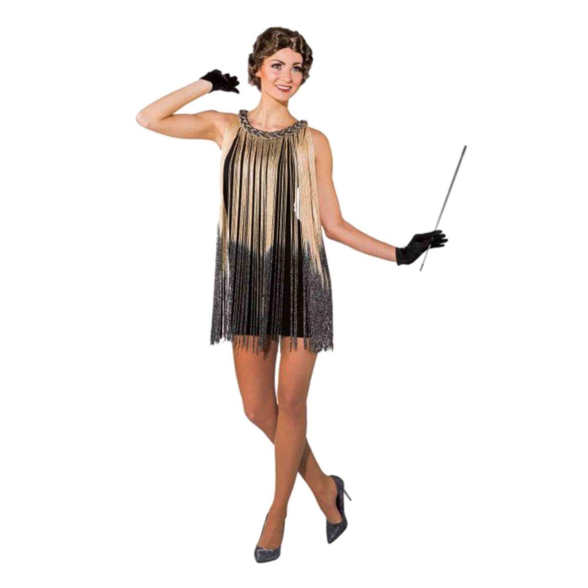 Costume Charleston Nero con Frange |Orlob
