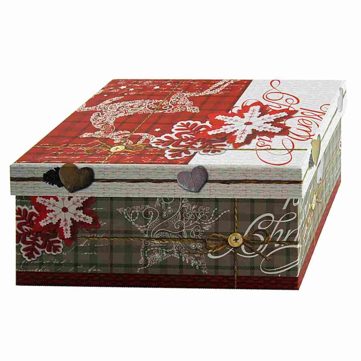 Scatola Natale Rettangolare cm.21x15xh9,5 |M2 Store