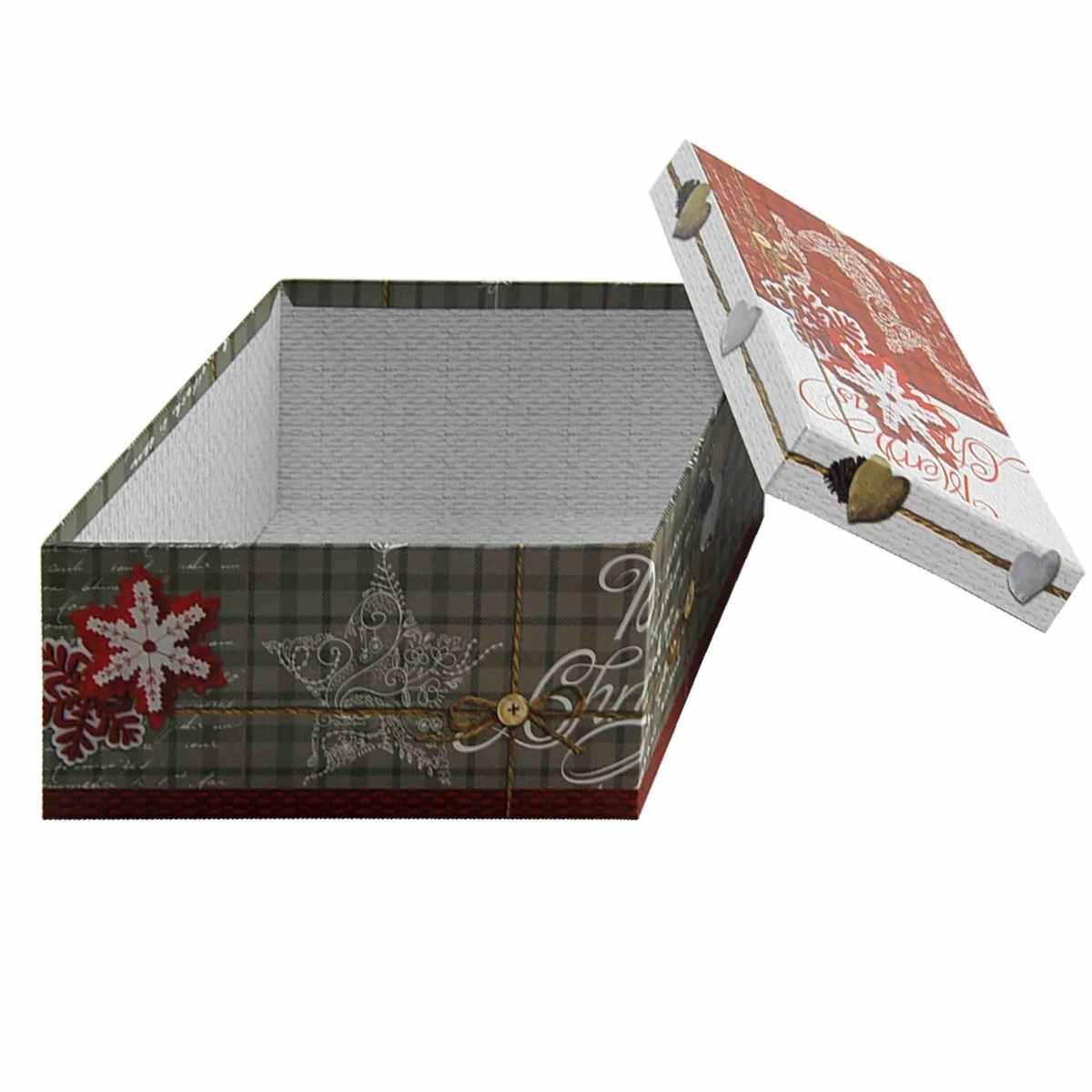 Scatola Natale Rettangolare cm.21x15xh9,5 |M2 Store