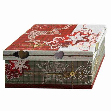 Scatola Natale Rettangolare cm.21x15xh9,5 |M2 Store