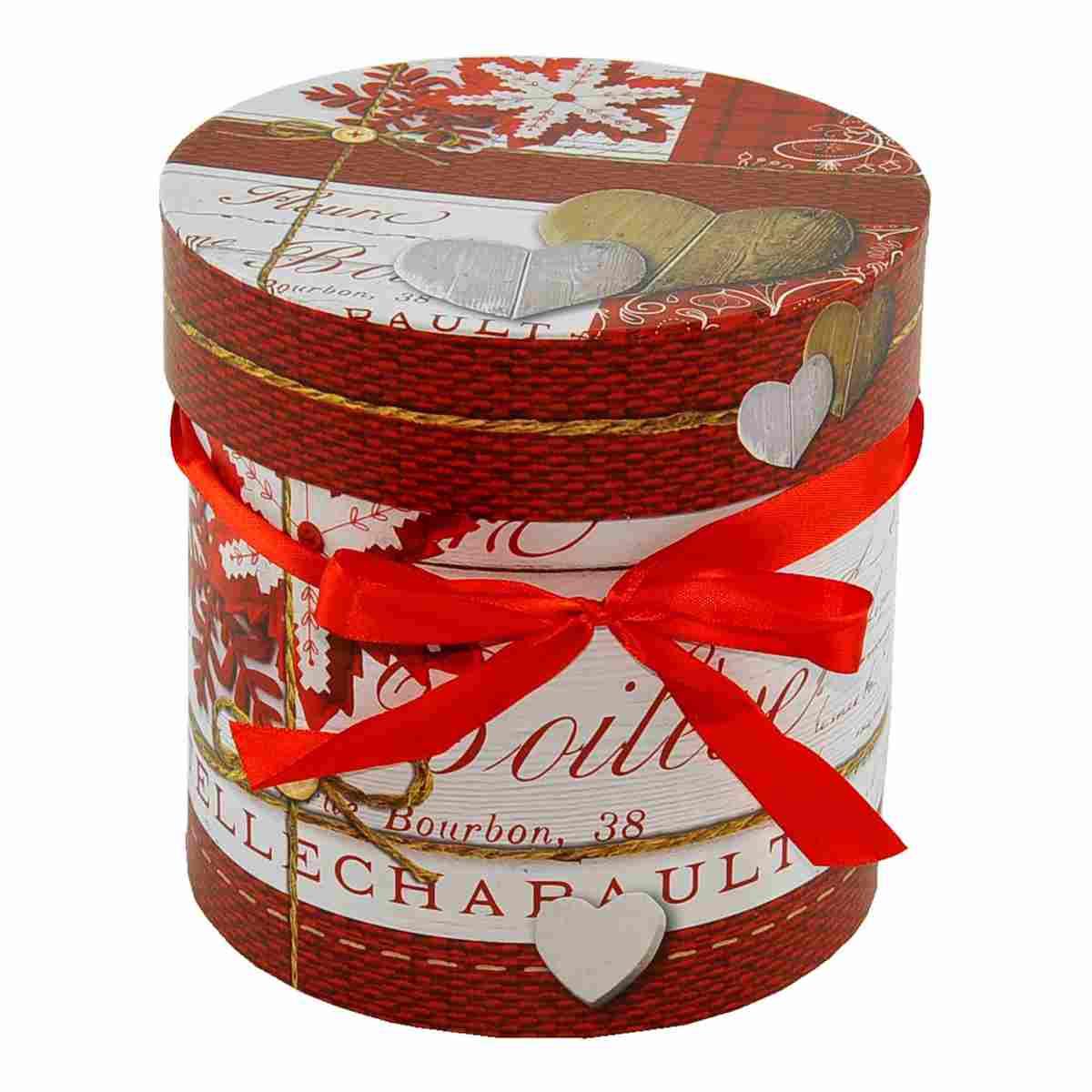 Scatola Natale Tonda con Fiocco cm.18xh18 |M2 Store