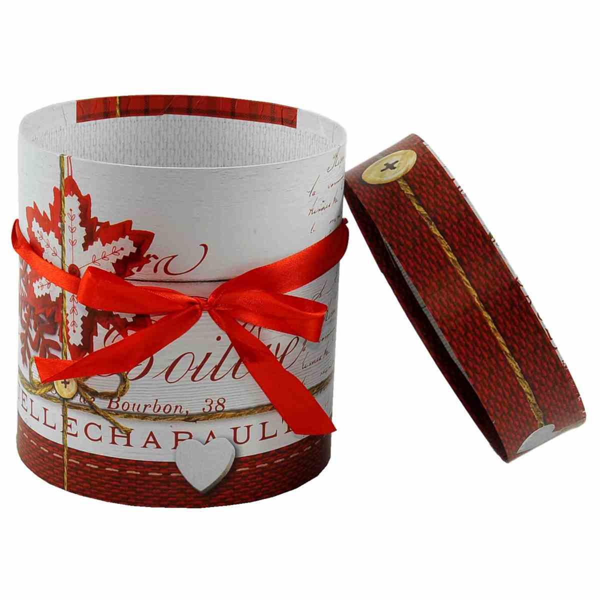 Scatola Natale Tonda con Fiocco cm.18xh18 |M2 Store