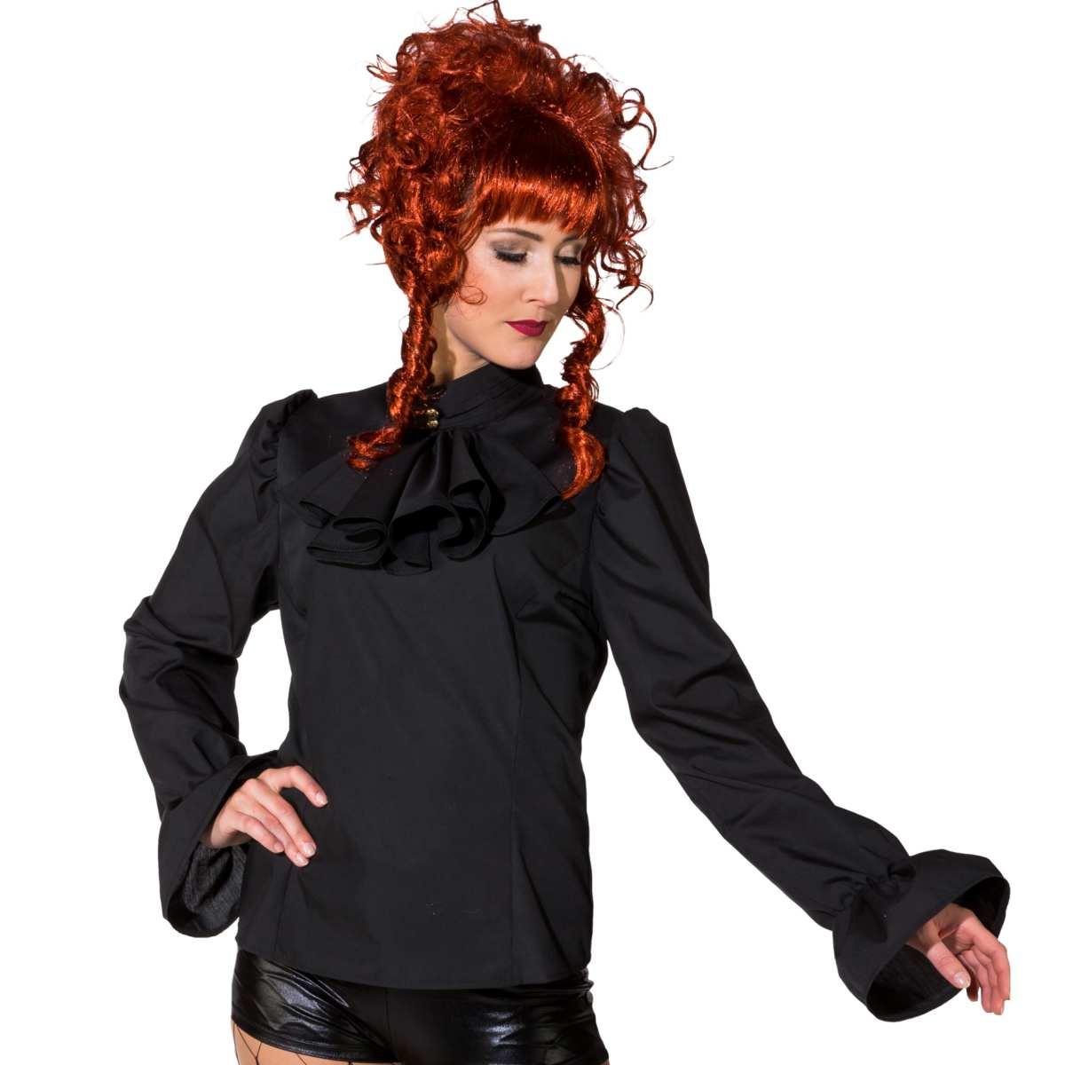 Camicia Nera con Jabot |Orlob