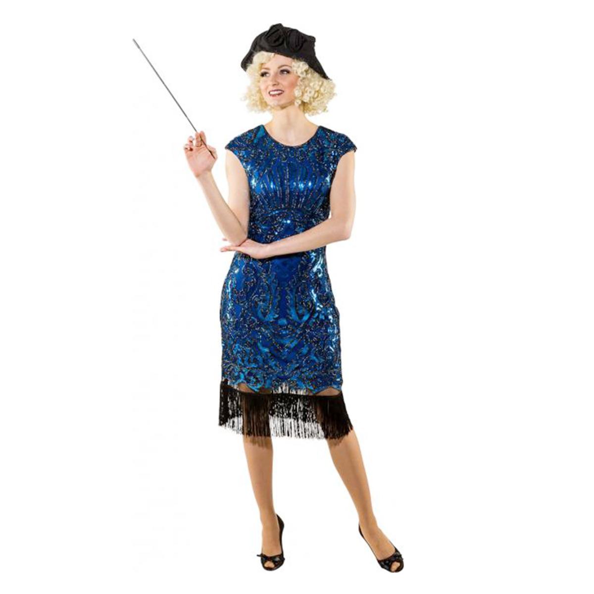 Costume Charleston Anni '20 Blu |Orlob