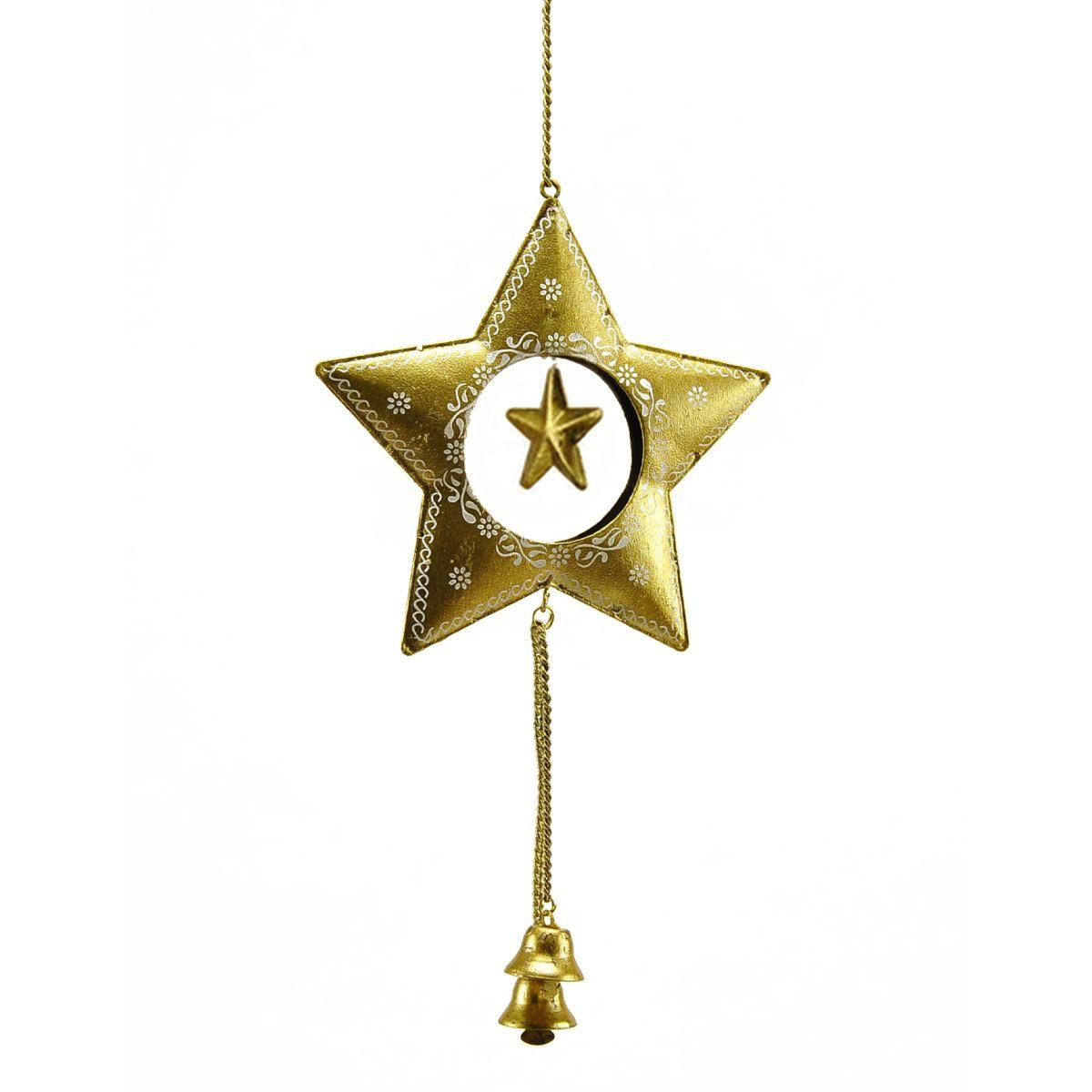 Decorazione Natalizia Stella Metallo cm.12xh23 |M2 Store