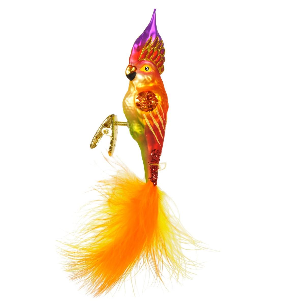 Pallina Natale Vetro Collezione cm.22 Pappagallo |Inge's Glass