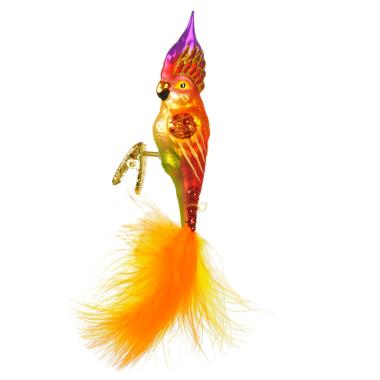 Pallina Natale Vetro Collezione cm.22 Pappagallo |Inge's Glass