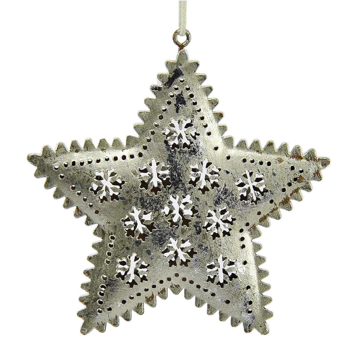 Decorazione Natalizia Cuore Stella Metallo |M2 Store