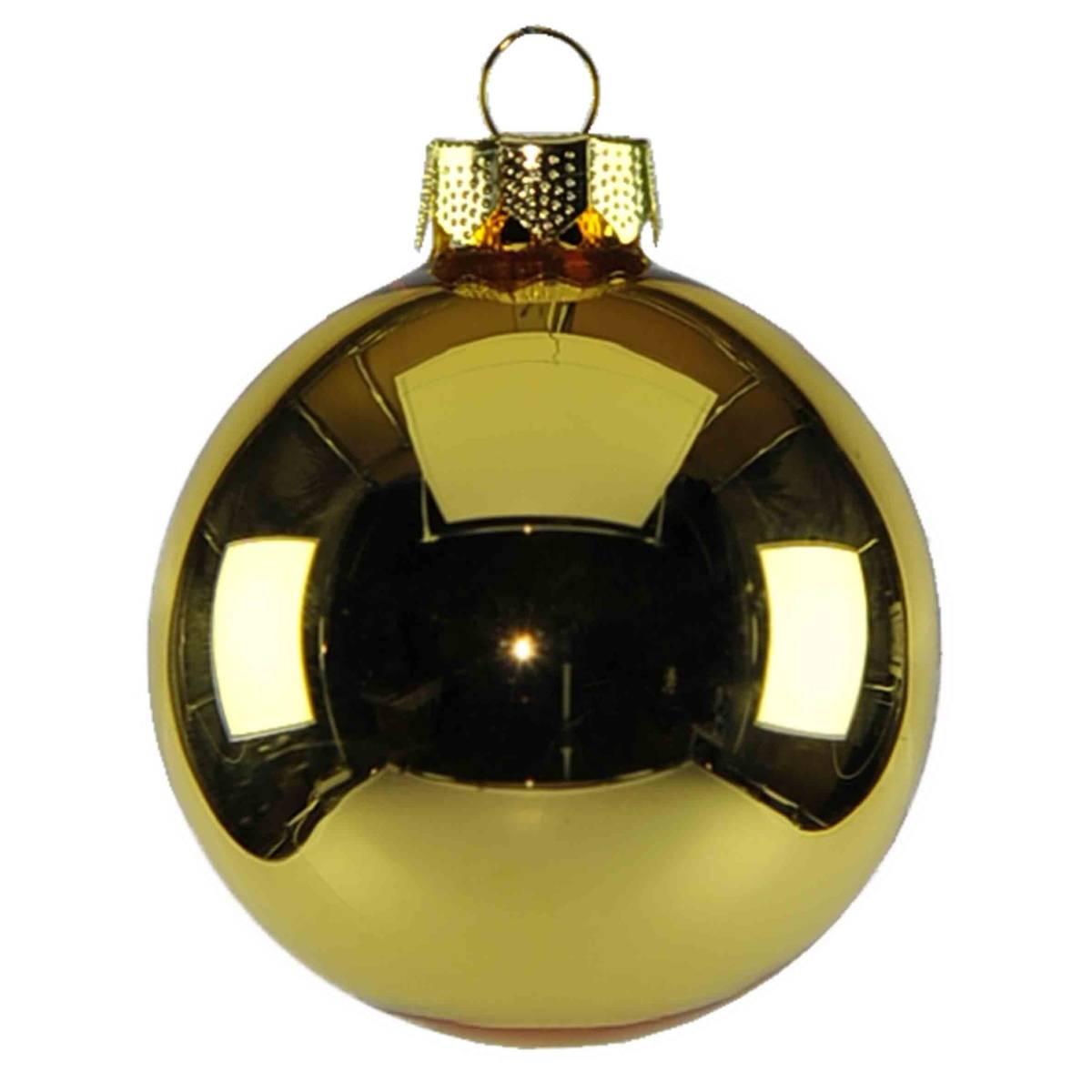 Palline Natale Vetro cm.6 Oro Set pz.12 |Inge's Glass