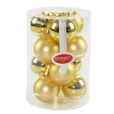 Palline Natale Vetro cm.6 Oro Set pz.12 |Inge's Glass