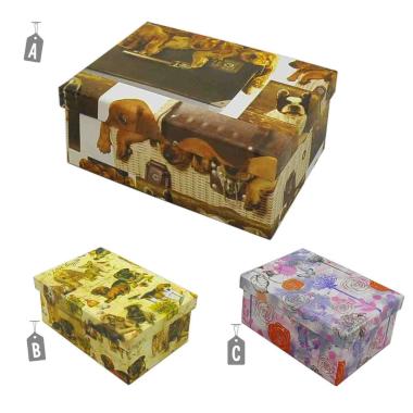 Scatola Cartone 04 Fiori Animali Assortiti | M2 Store