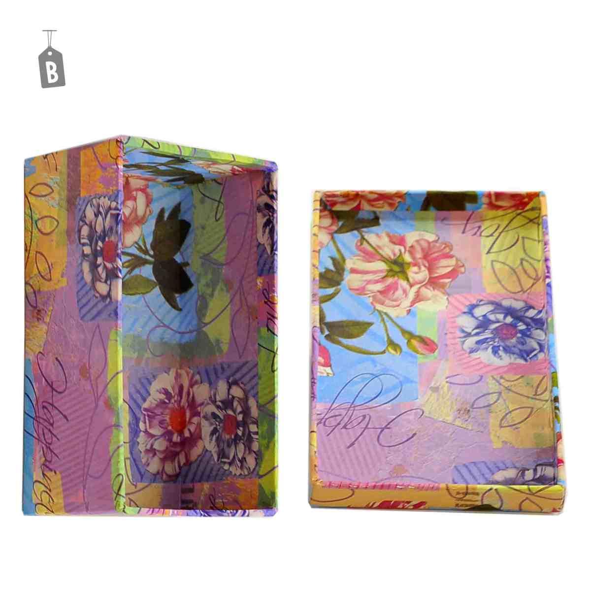 Scatola Cartone 02 Fiori Animali cm.14x8,5x6 4 Modelli Assortiti | M2 Store