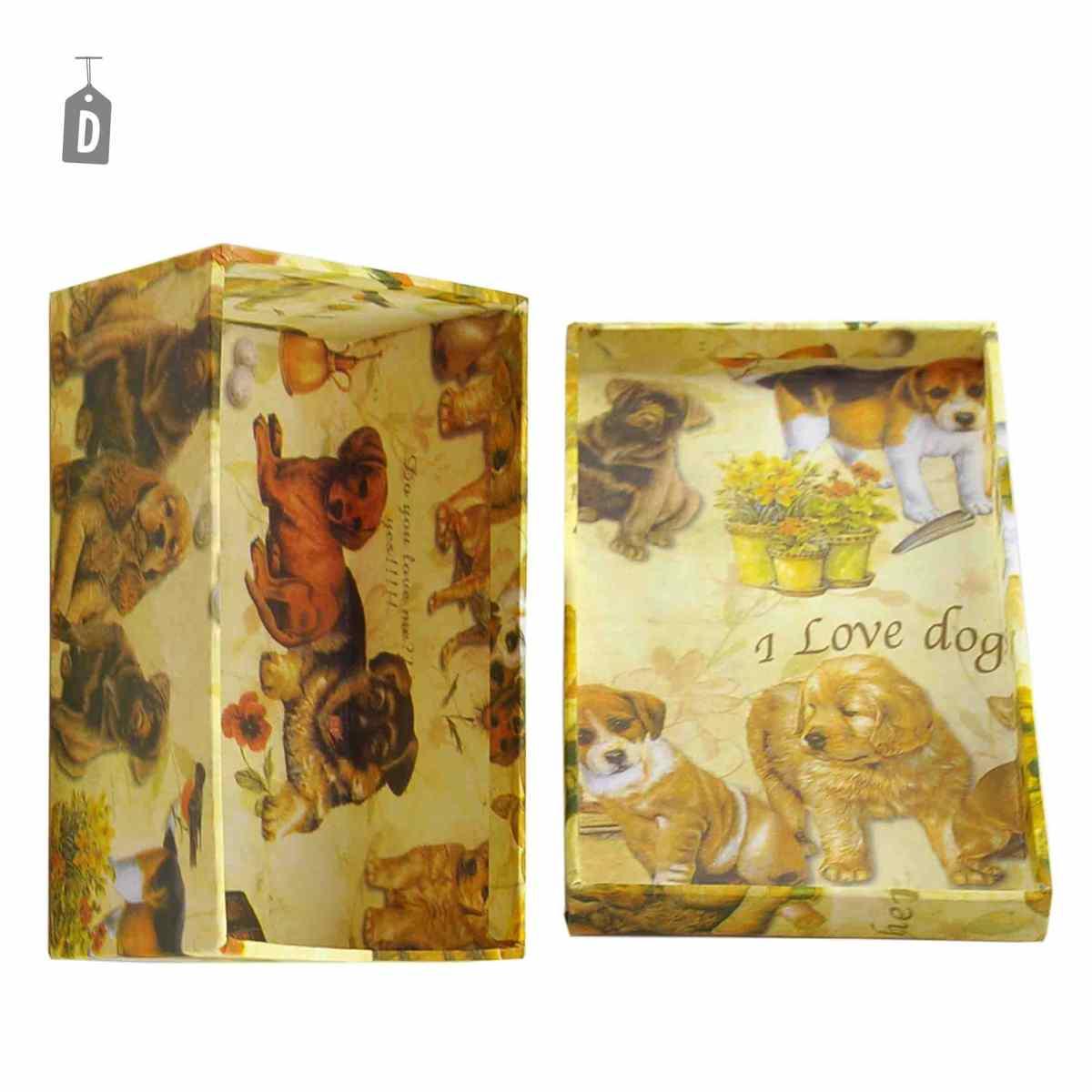 Scatola Cartone 02 Fiori Animali cm.14x8,5x6 4 Modelli Assortiti | M2 Store