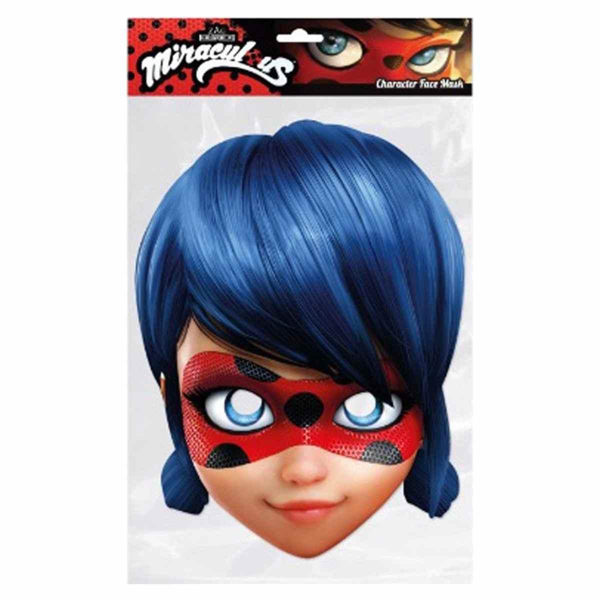 Maschera Viso Cartapesta Miraculos Lady Bug |Rubie's