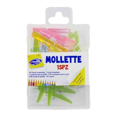 Mollette Fermacarta Mini Color pz.15 |M2 Store