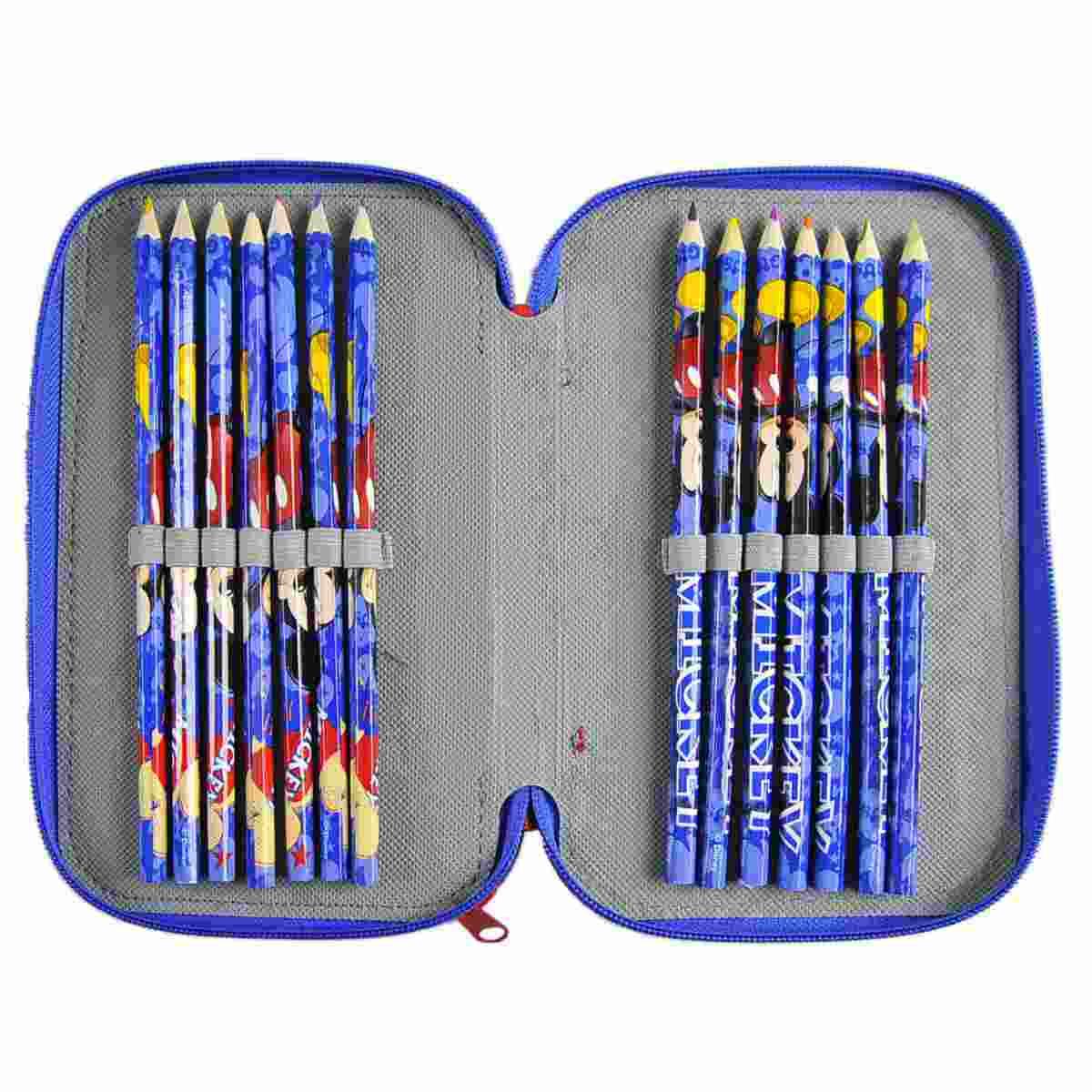 Astuccio Disney Mickey con Accessori 3 Zip |Disney