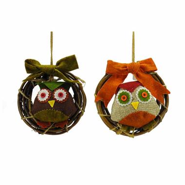 Decorazione Natalizia Gufi |Inge's Glass
