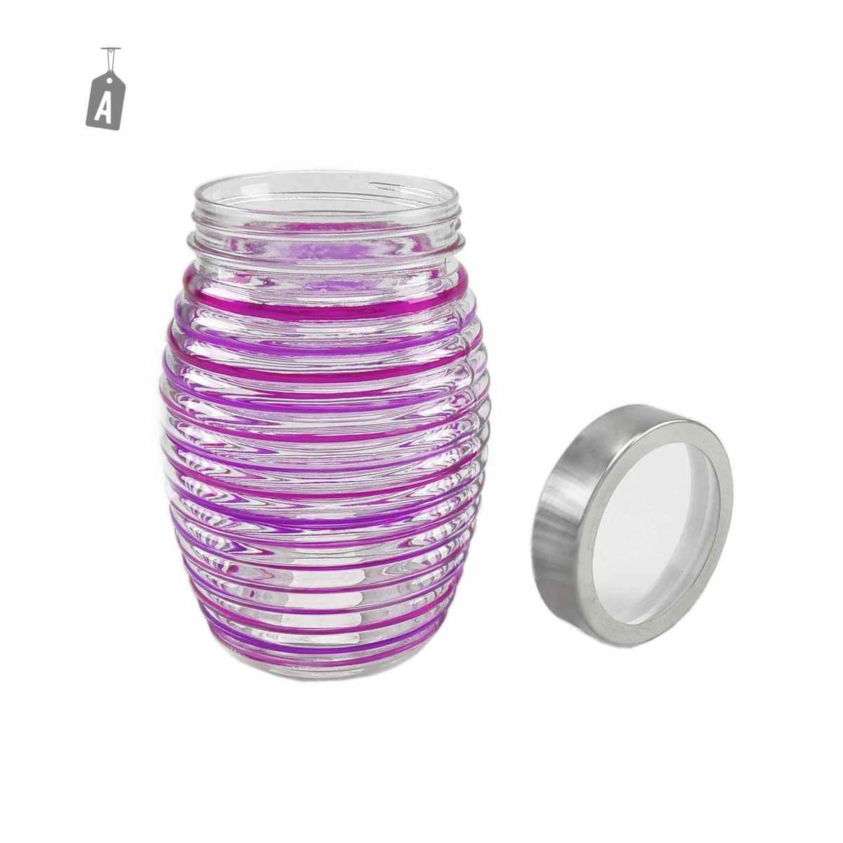 Barattolo Vetro 11x11xH18 4 Colori | M2 Store