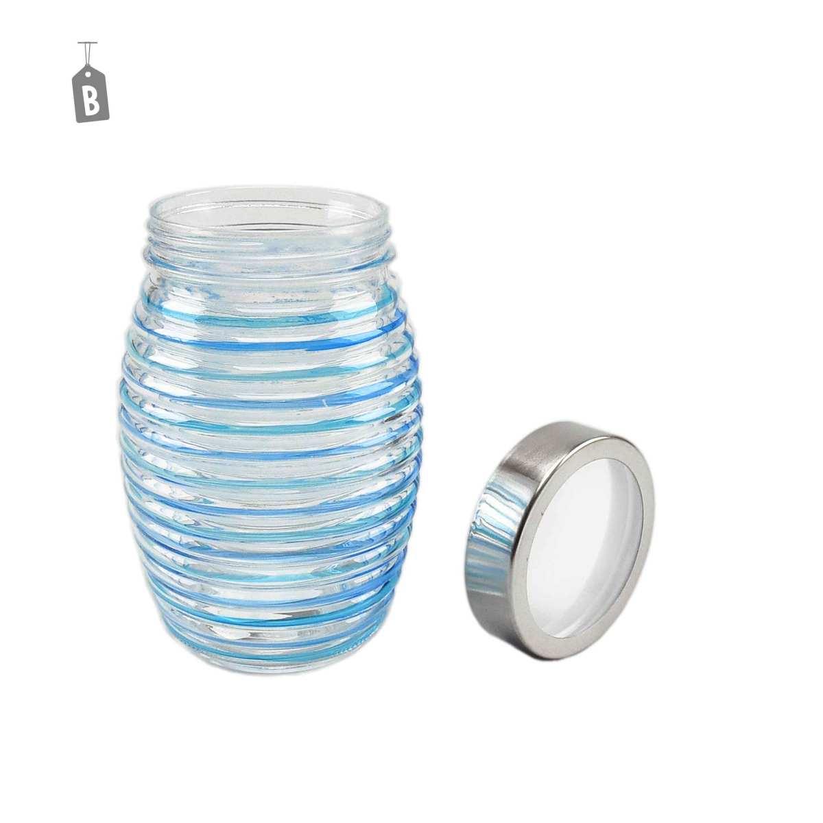 Barattolo Vetro 11x11xH18 4 Colori | M2 Store