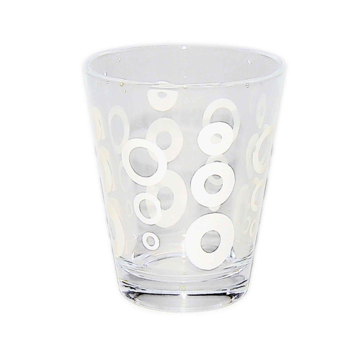 Bicchieri Vetro Set pz.6 Caff Cerchi 4 Colori | M2 Store