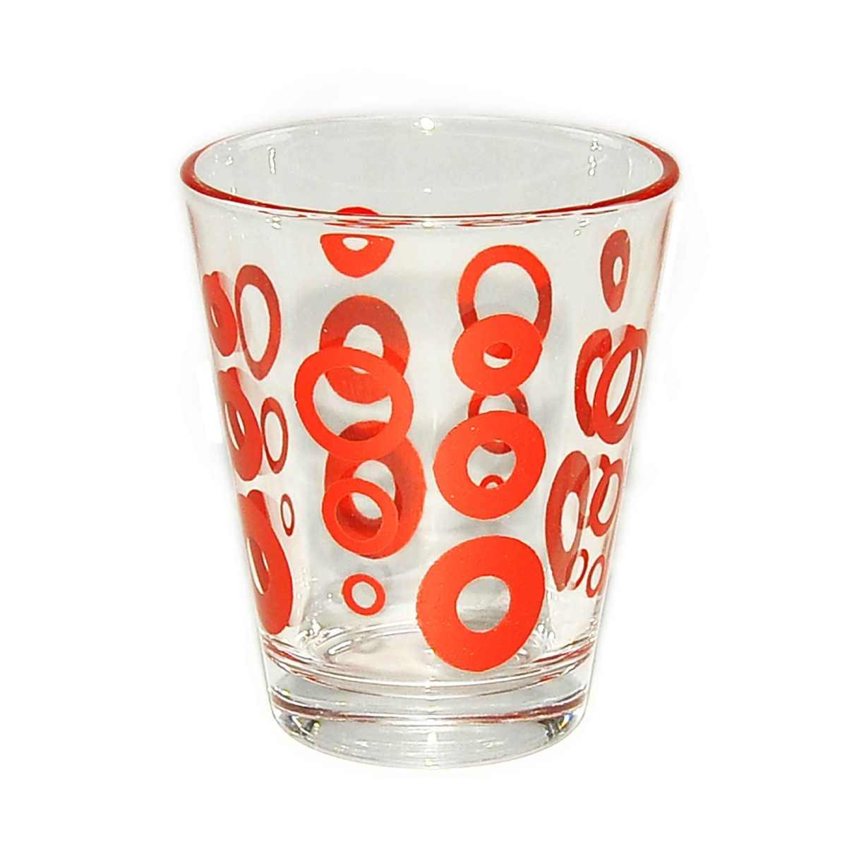 Bicchieri Vetro Set pz.6 Caff Cerchi 4 Colori | M2 Store