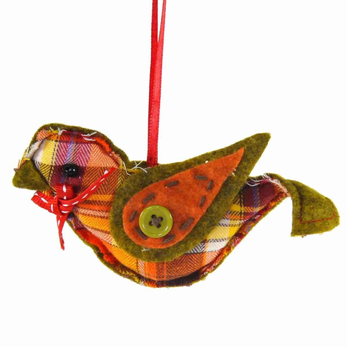 Decorazione Natalizia Uccellino Pile cm.11 |Inge's Glass