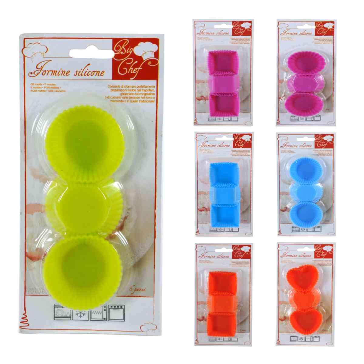 Formine Dolci Pz.6 Silicone Assortiti 7 Modelli | M2 Store