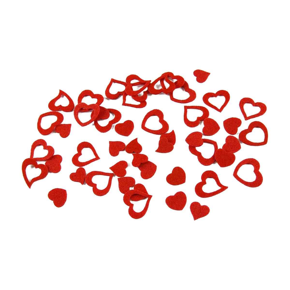 Confetti Decorativi Tavola Cuore Panno Rosso da 15/30mm |Inge's Glass