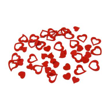 Confetti Decorativi Tavola Cuore Panno Rosso da 15/30mm |Inge's Glass