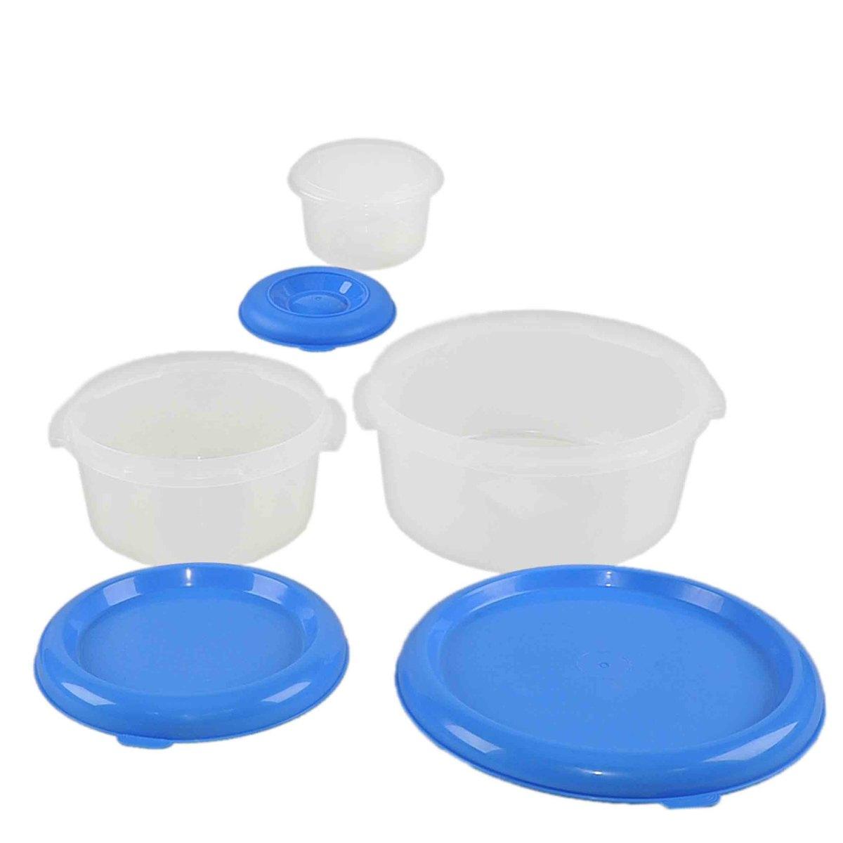 Contenitori Set pz.3 PVC Tondo Welk Home Azzurro | M2 Store