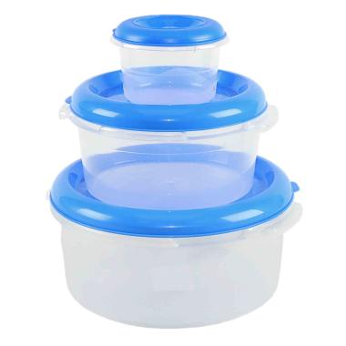 Contenitori Set pz.3 PVC Tondo Welk Home Azzurro | M2 Store