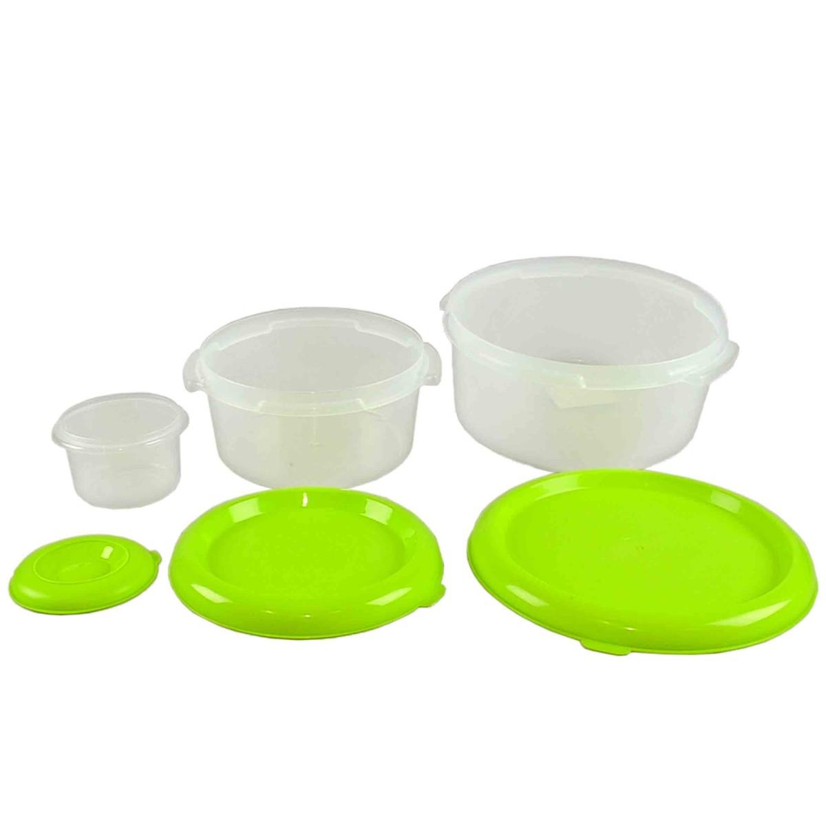 Contenitori Set pz.3 PVC Tondo Welk Home Verde | M2 Store