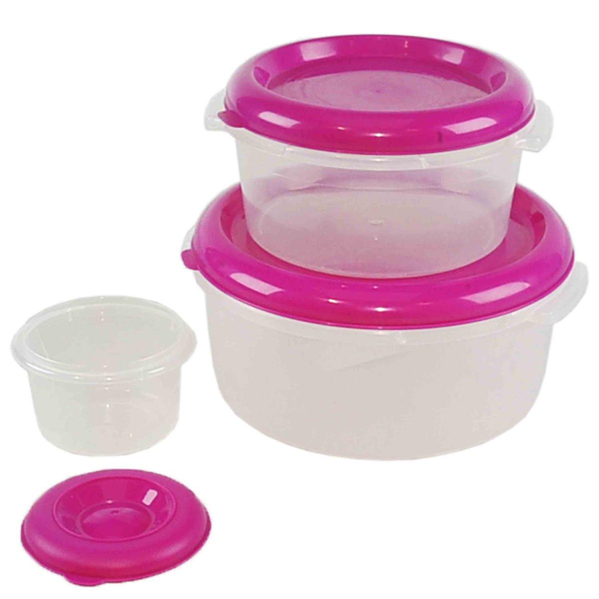 Contenitori Set pz.3 PVC Tondo Welk Home Rosa | M2 Store