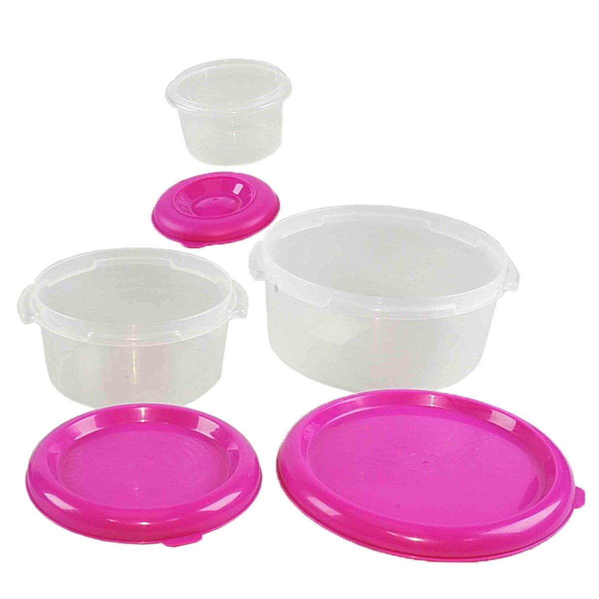 Contenitori Set pz.3 PVC Tondo Welk Home Rosa | M2 Store