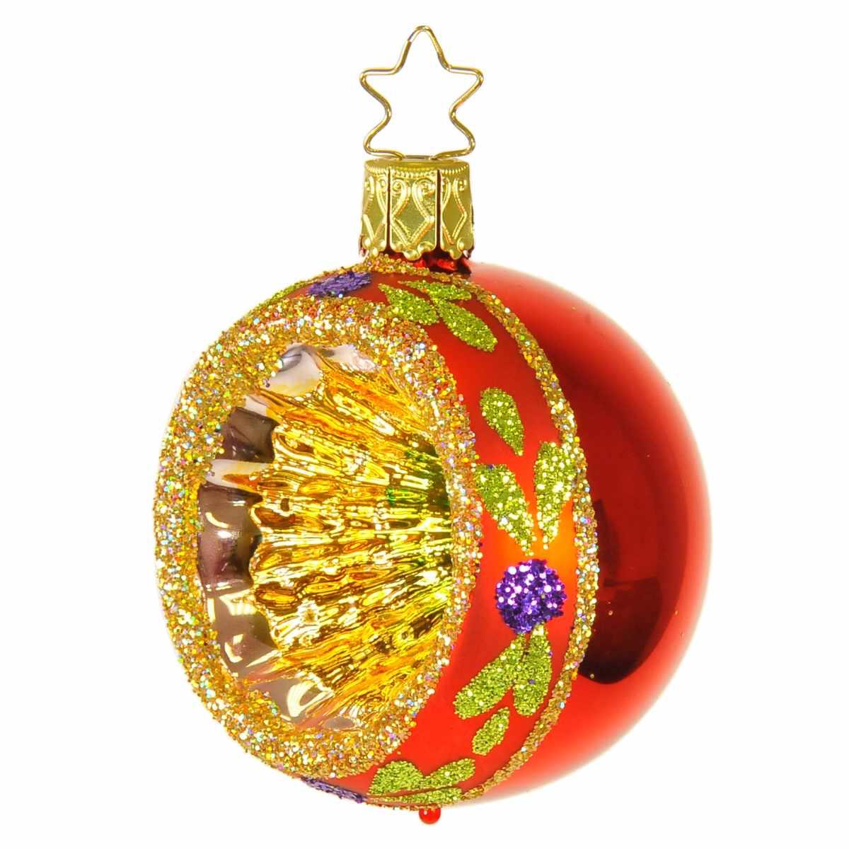 Pallina Natale Vetro Collezione cm.6 Rossa/Multi |Inge's Glass