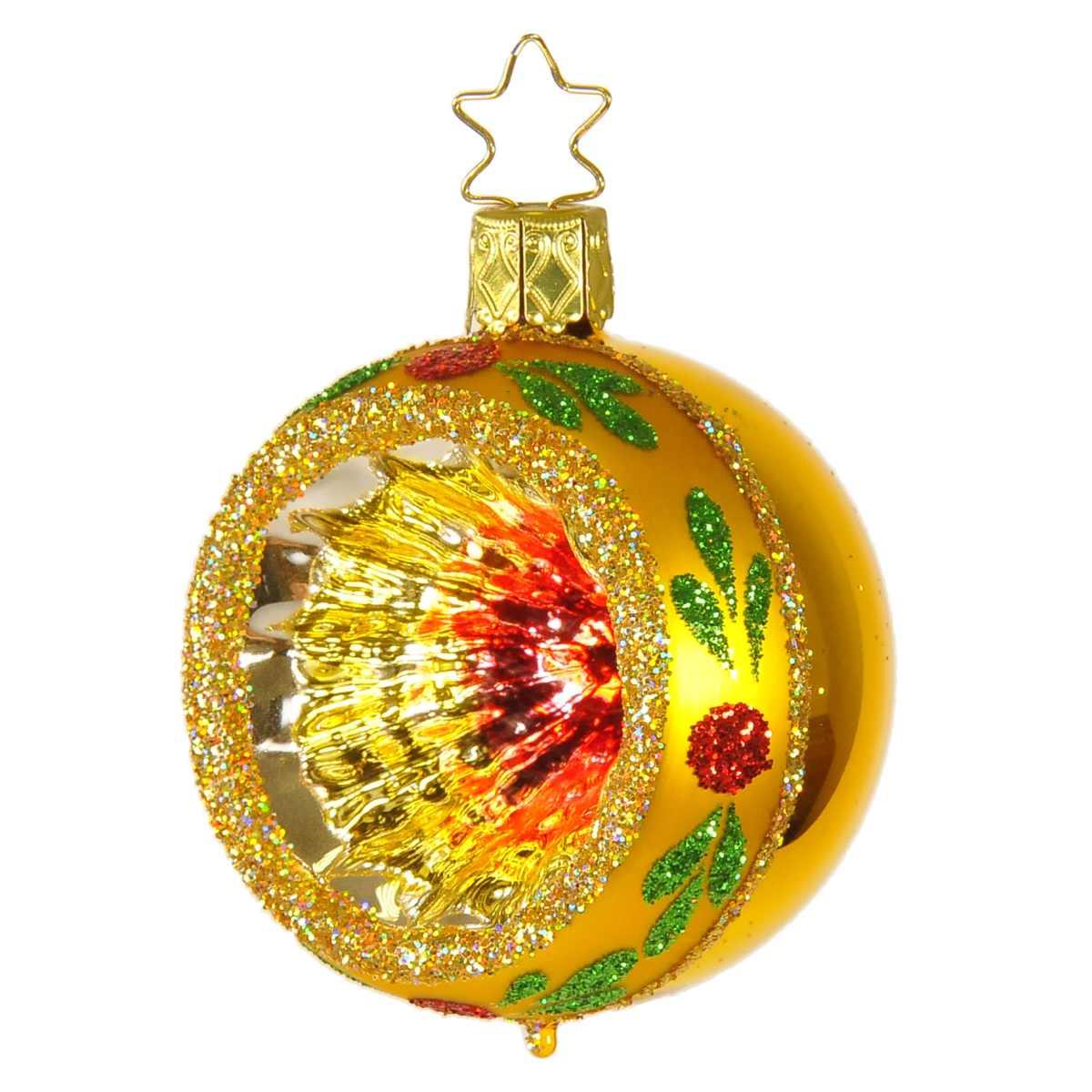 Pallina Natale Vetro Collezione cm.6 Oro Multi |Inge's Glass