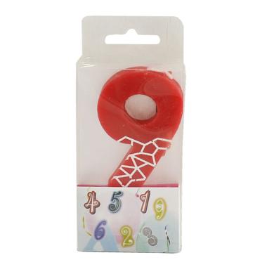Candelina Compleanno N.9 Rosso |M2 Store