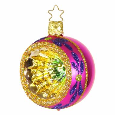 Pallina Natale Vetro Collezione cm.6 Rosa Multi |Inge's Glass