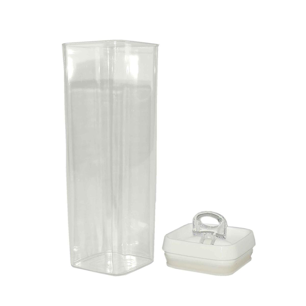 Barattolo PVC Lt.1,7 Quadrato Trasparente Alto Ermetico | M2 Store