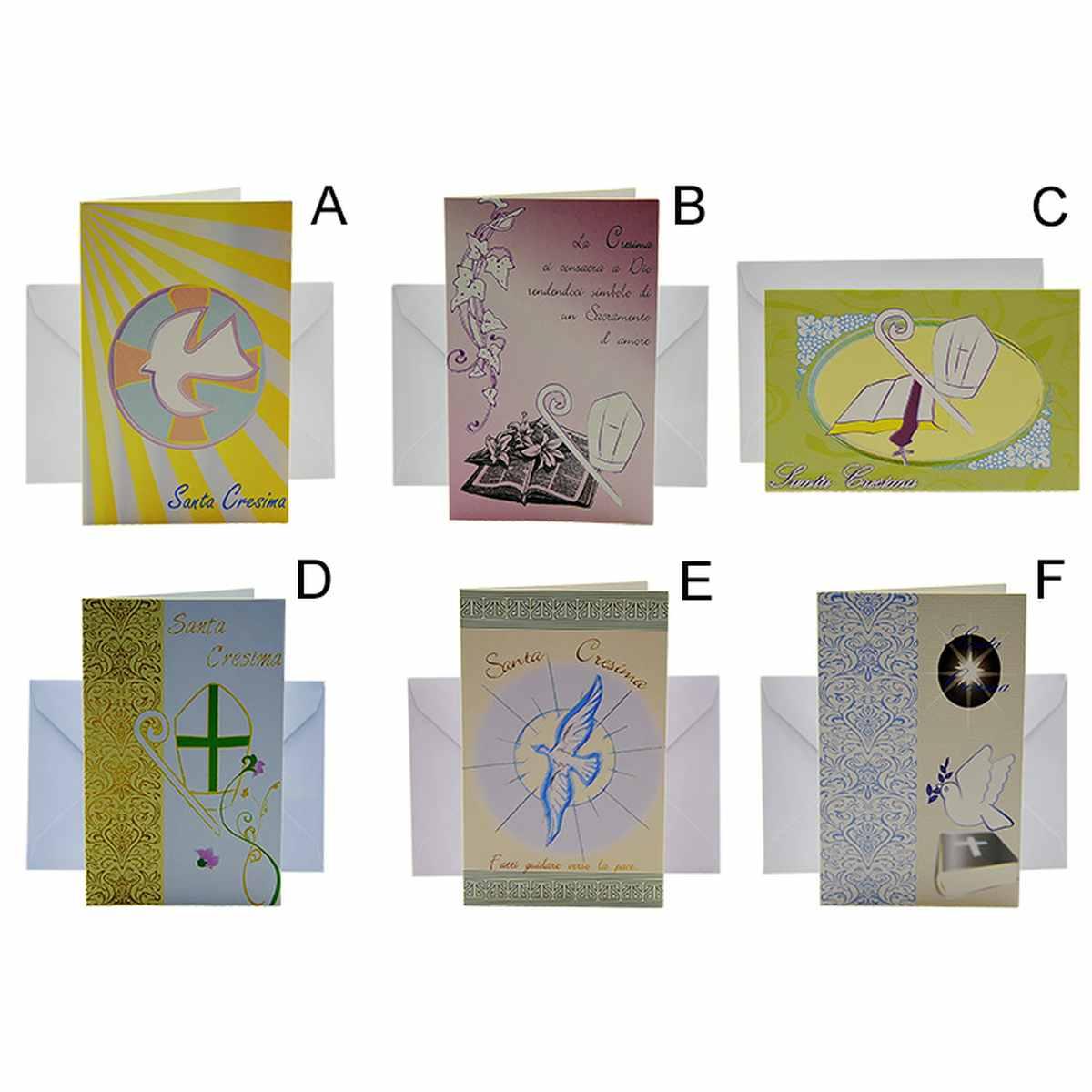 Biglietto Auguri Cresima cm.8,5x14 6 Modelli |M2 Store