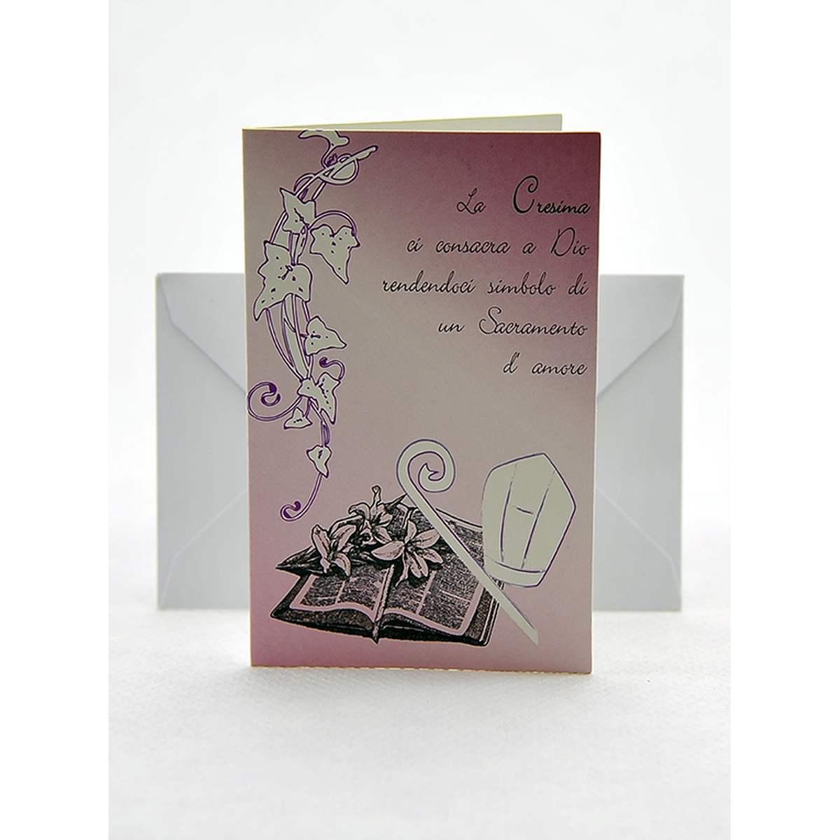 Biglietto Auguri Cresima cm.8,5x14 6 Modelli |M2 Store