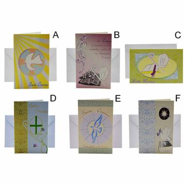 Biglietto Auguri Cresima cm.8,5x14 6 Modelli |M2 Store