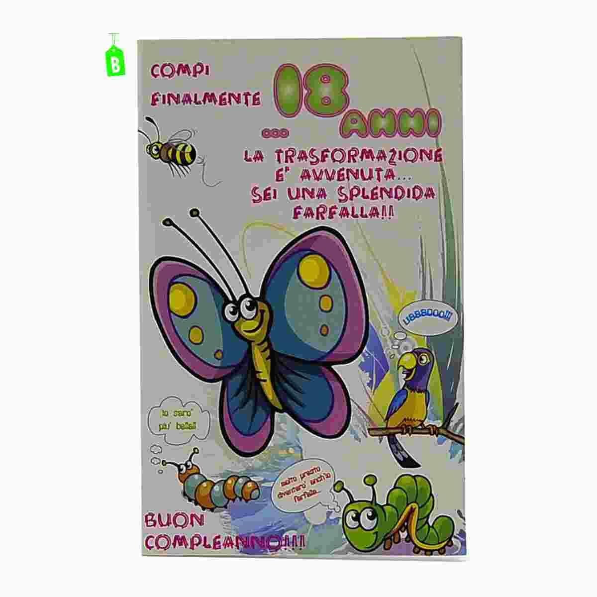 Biglietto Auguri 18 Anni cm.3,5x8,5 |M2 Store